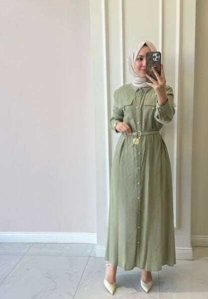 31016 Şeyda Gömlek Elbise