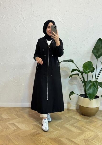Kadın Nihle 7614 Fermuarlı Tarz Trenç