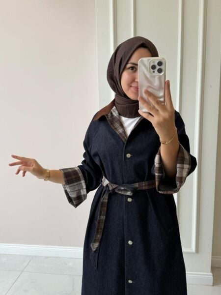 Kadın 32392 Kot Trenç