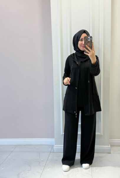 25162 File Yelekli Üçlü Takım