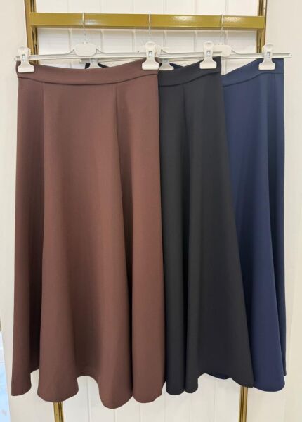 Kadın 18201-1 Krep Etek