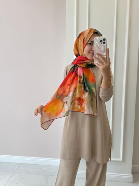 Kadın  LB1520 Güz Serinliği Lale Şal