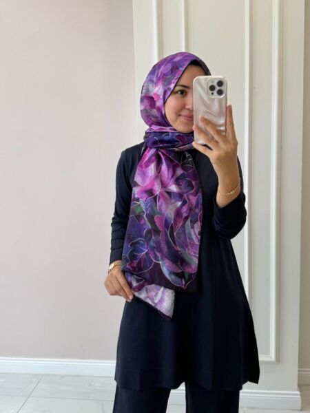 Kadın  LB1530 Güz Serinliği Gül Şal