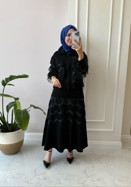 Kadın 2334 Püsküllü Etekli Takım