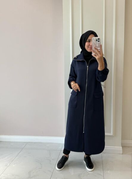 Kadın 15225 Fermuarlı Spor Kap