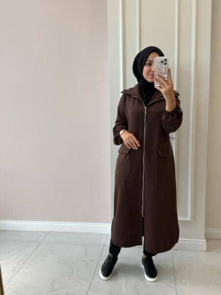 Kadın 15225 Fermuarlı Spor Kap