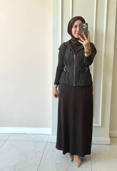 7291 Buket Yelekli Elbise