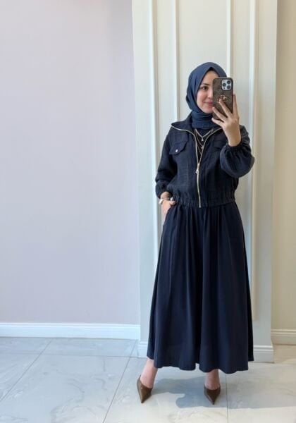 12677 Doğa Ceketli Elbise Takım