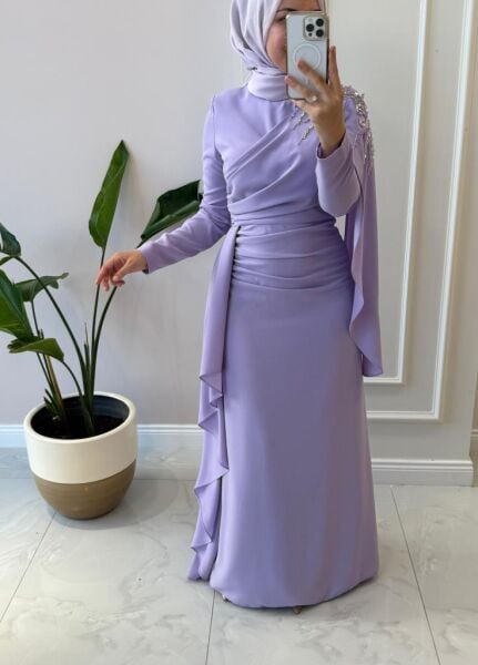 4873 Omuz Detaylı Abiye