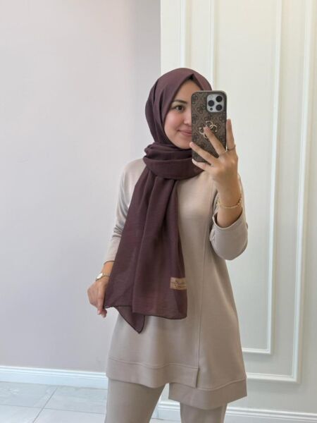 Kadın  LB4040 Güz Serinliği Düz Şal