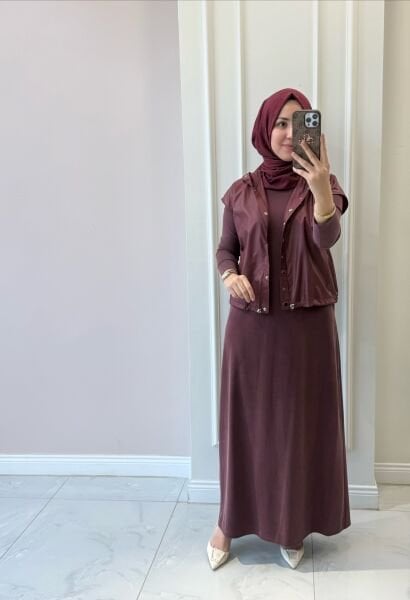 7273 Ceylan Çıtçıtlı Elbise