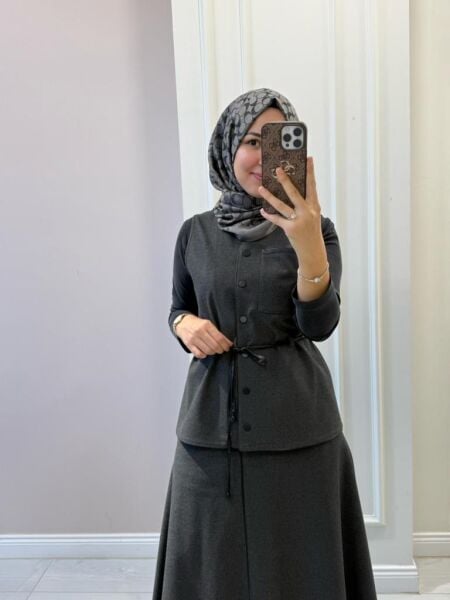 Kadın 2627165 Yelekli Etekli Takım