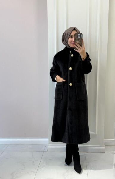 Kadın 15231 Angora Uzun Kaban