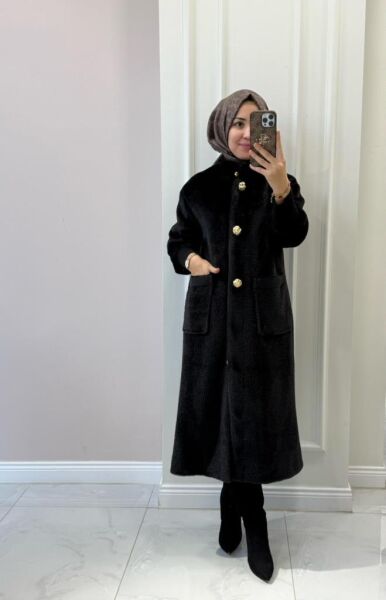 Kadın 15231 Angora Uzun Kaban