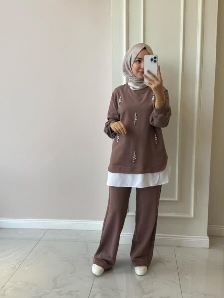 Kadın 31203 Önü İncili Takım