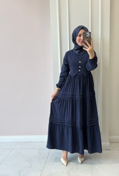 6565 Mira Katlı Elbise