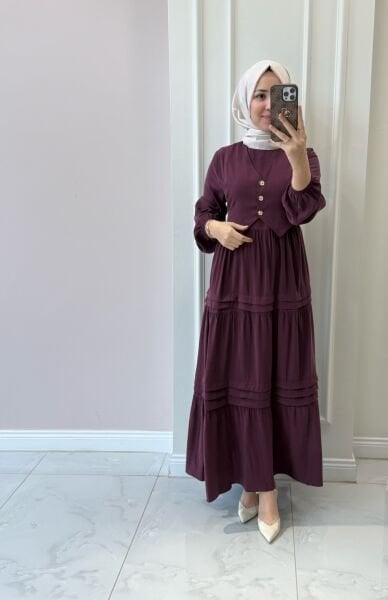 6565 Mira Katlı Elbise