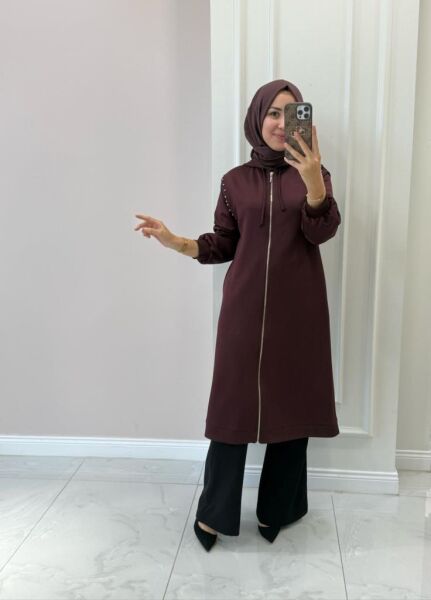 Kadın 31215 Taş Detaylı Kap