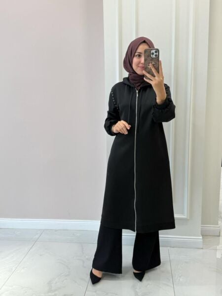 Kadın 31215 Taş Detaylı Kap