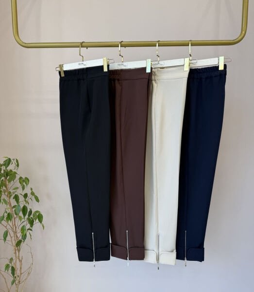 18294 Paçası Fermuarlı Pantolon