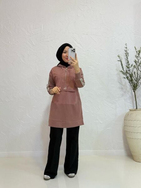 Kadın 10610 Önü Paraşüt Detaylı Tunik