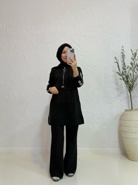 Kadın 10610 Önü Paraşüt Detaylı Tunik