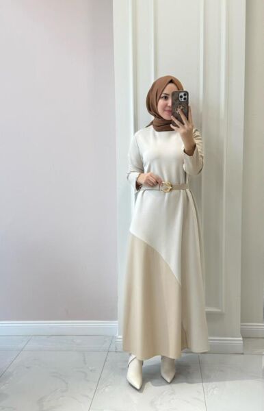 6451 İlve Deri Elbise