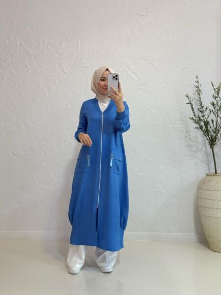 Kadın 2237 Etek Ucu Pat Detaylı Kap