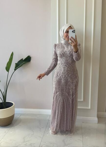 Kadın 12587 İnci Abiye