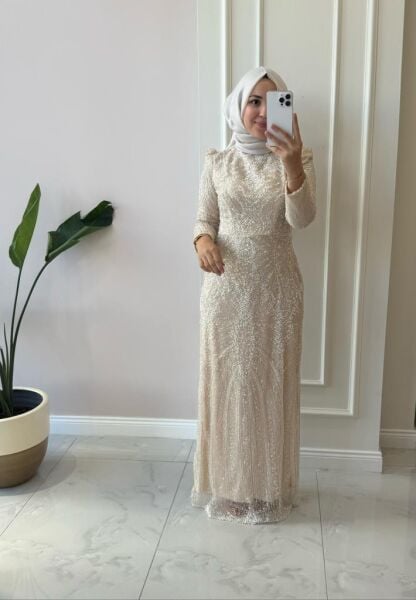 Kadın 12587 İnci Abiye