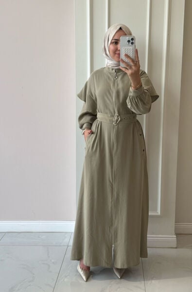 6587 Monet Fermuarlı Elbise