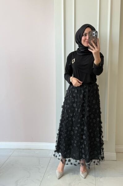 10229 Çiçekli Etekli Takım