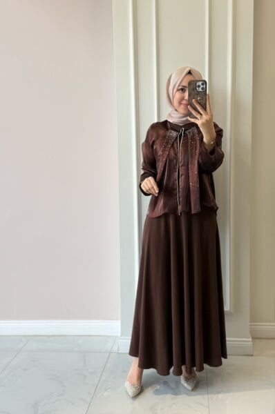 8621 Melis Üçlü Etekli Takım