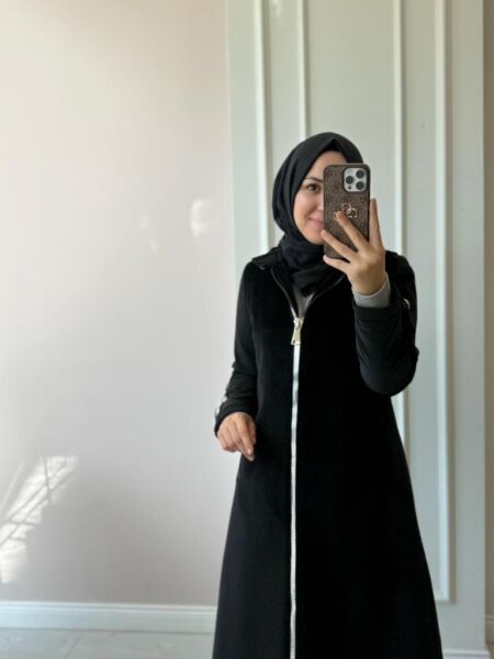 36312 Fermuarlı Tay Tüyü Kaban