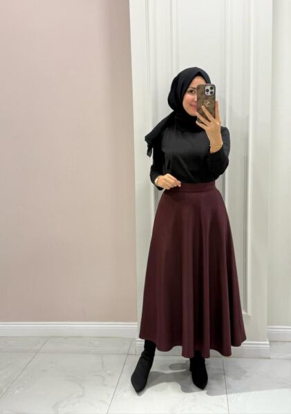 Kadın 2027 Krep Scuba  Etek