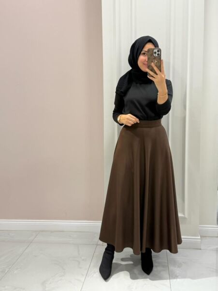 Kadın 2027 Krep Scuba  Etek