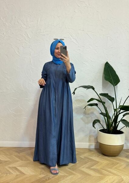 Kadın 6627 Tensel Kroşetalı Ferace