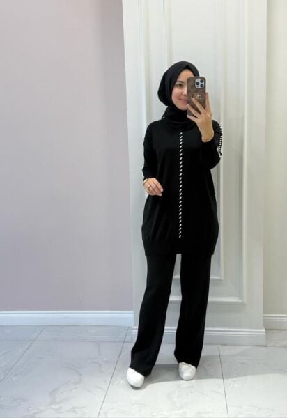 Kadın 1408 Triko Pantolon Takım