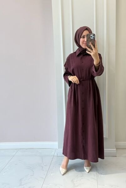 12682 Gamze Gömlek Elbise