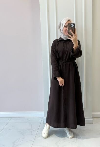 12682 Gamze Gömlek Elbise