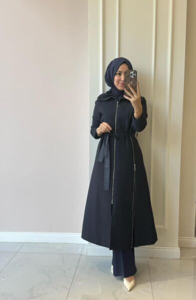 Kadın 36304 Fermuar Detaylı Kapitone Kap