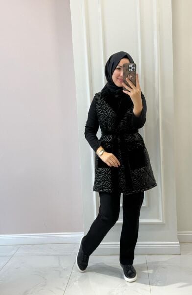 25139  Cebi Boncuklu Yelekli Üçlü Takım