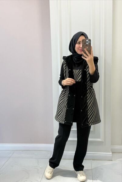 25112 Simay Yelekli Üçlü Takım