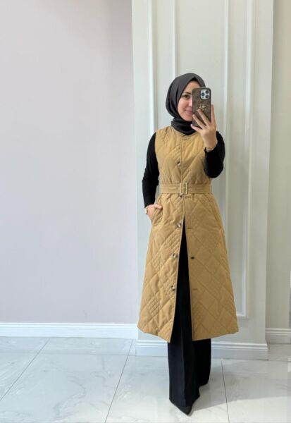 Kadın 31253 Kapitone Yelek Trenç