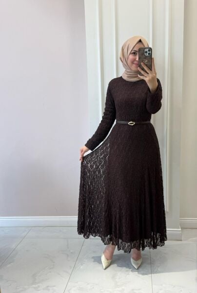 51246-1  Bürümcük Dantel Elbise