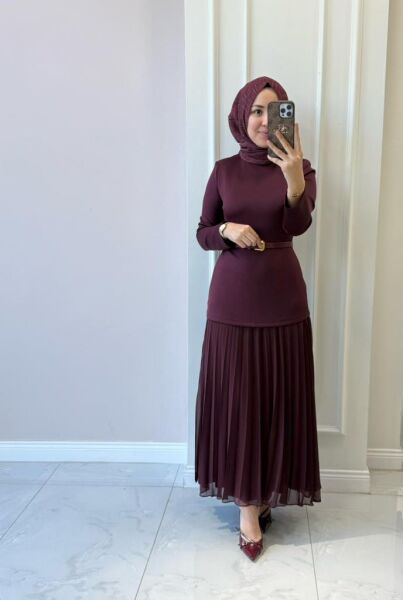 Kadın 12654 Piliseli Elbise